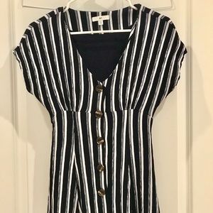 Adorable Dress by BP. Navy and White stripe mini